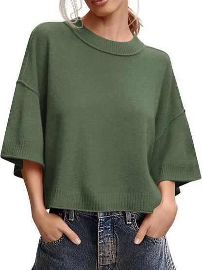 Womens Short Sleeve Knit Top