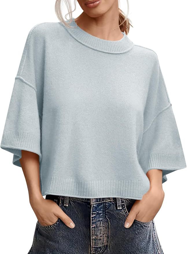 Womens Short Sleeve Knit Top