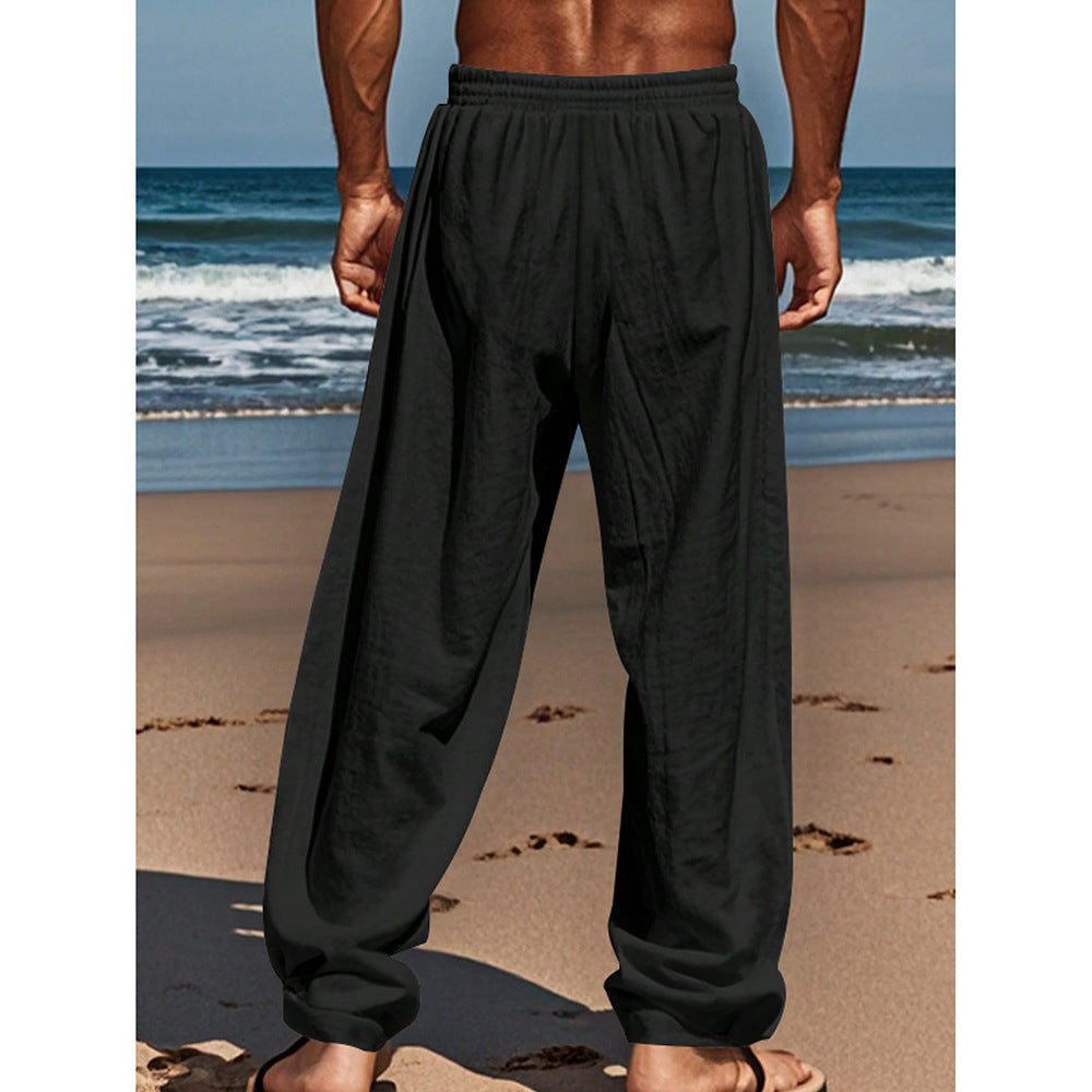 Mens Loose Fit Casual Long Pants