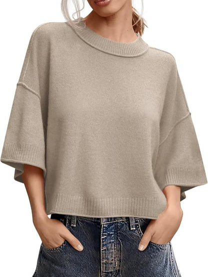 Womens Short Sleeve Knit Top