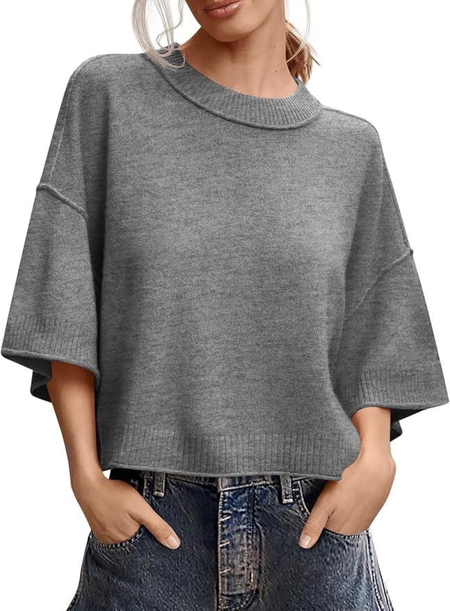 Womens Short Sleeve Knit Top